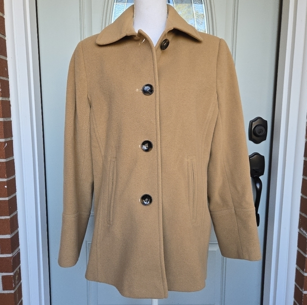 Preston & York Camel Woold Blend Lined Coat